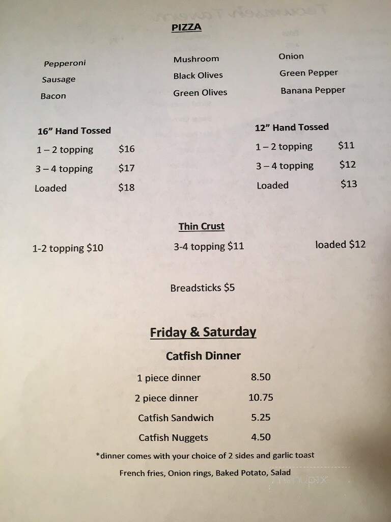 Tecumseh Tavern - West Terre Haute, IN menu_pic