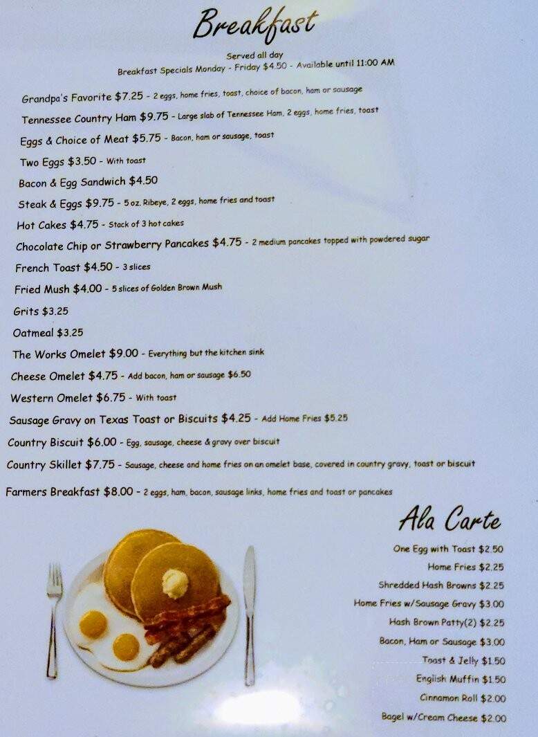 Our Place Restaurant - Washington Court House, OH menu_pic