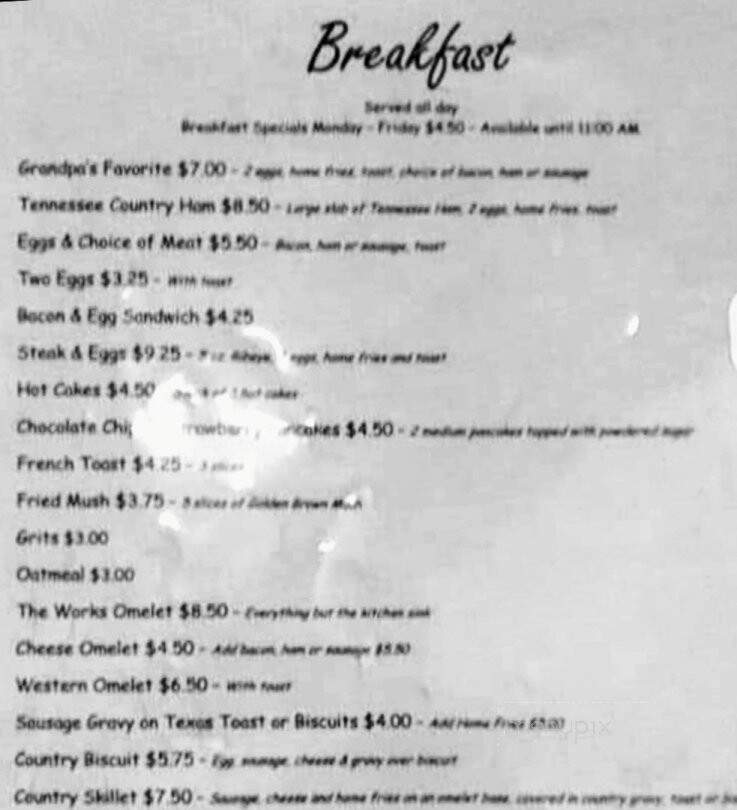 Our Place Restaurant - Washington Court House, OH menu_pic