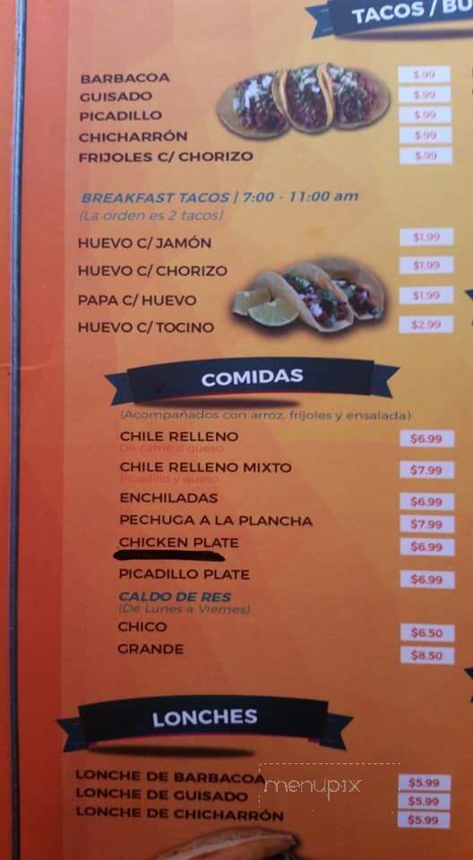Lira's Restaurant - Laredo, TX menu_pic