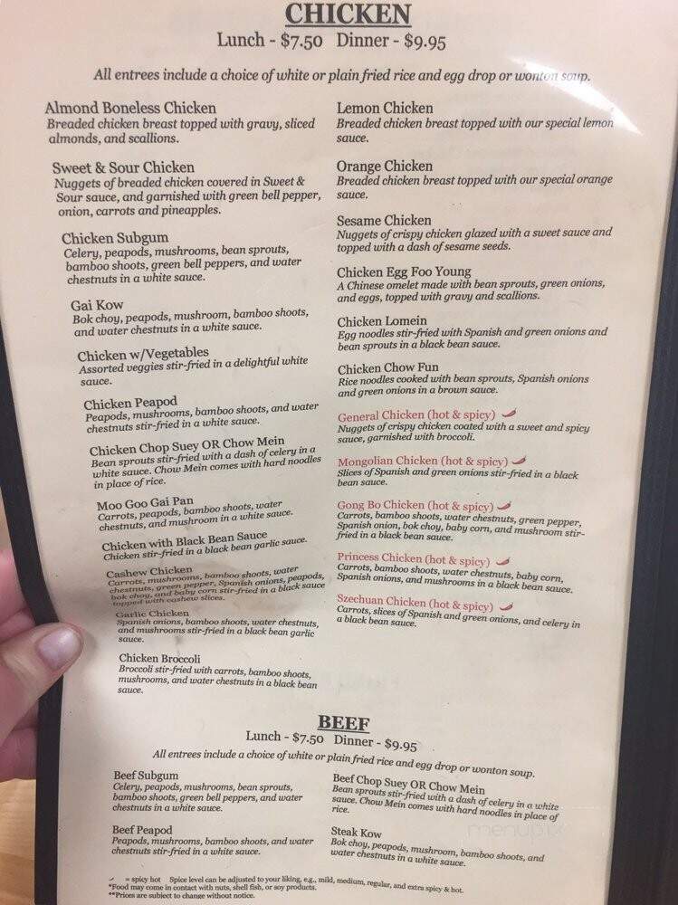 Wild Bamboo - Pine City, MN menu_pic