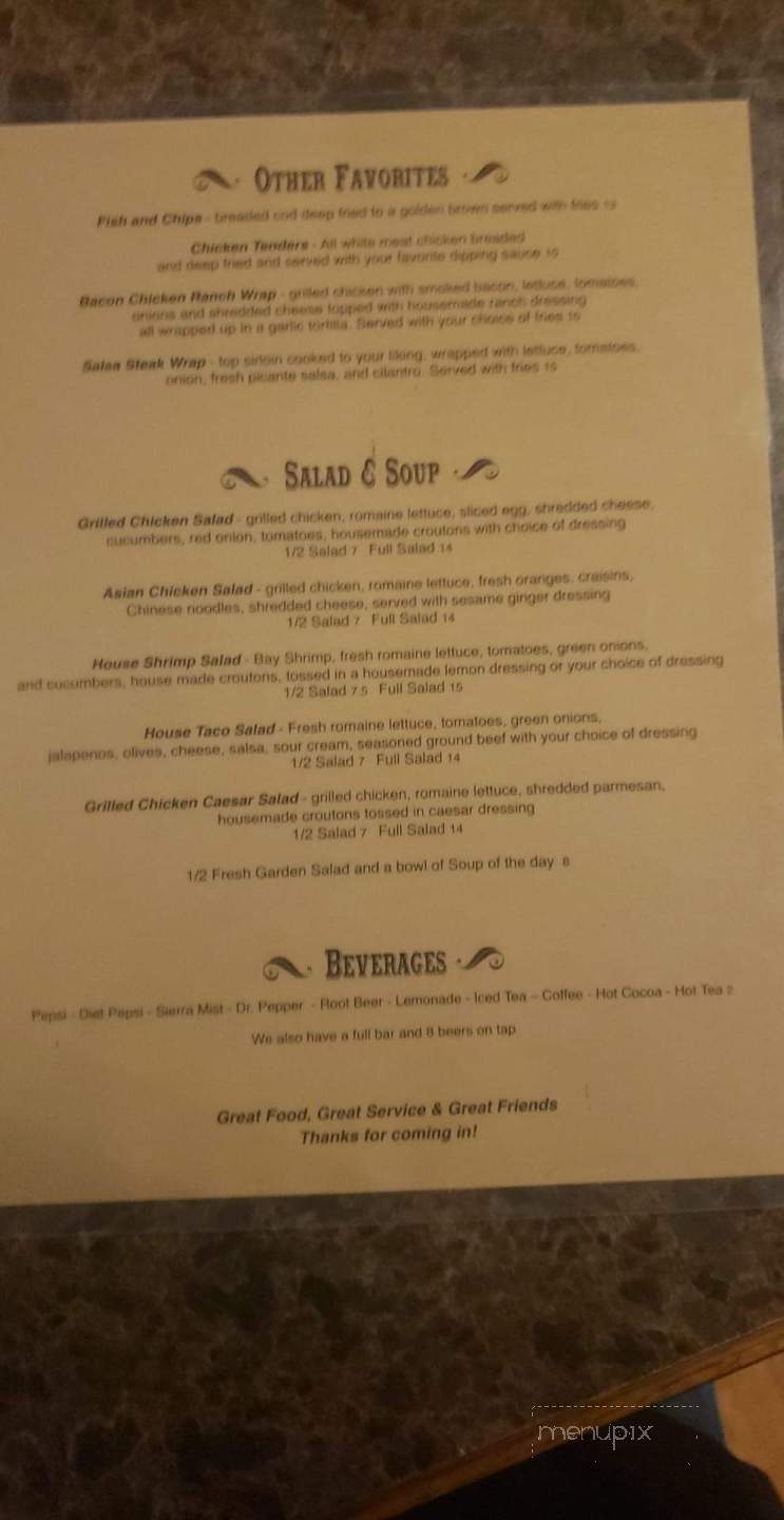 Pine Room Lounge - Burns, OR menu_pic