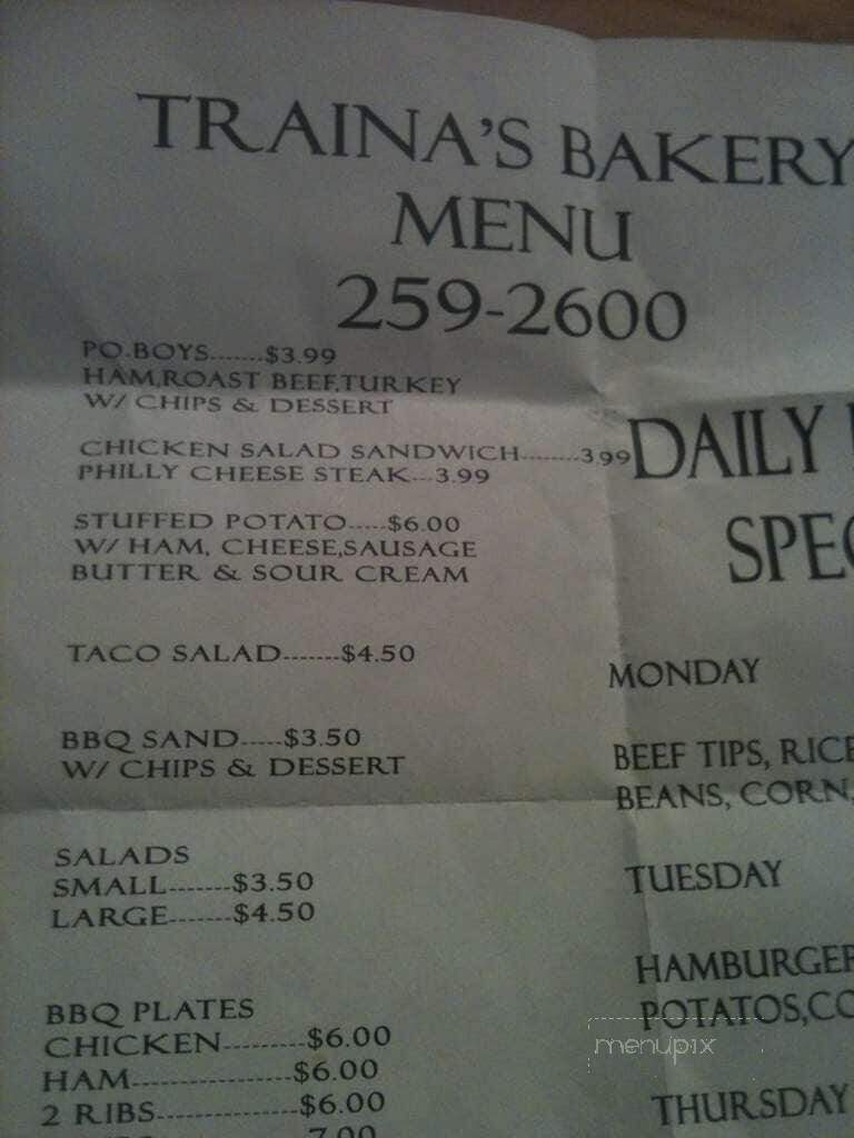 Traina's Bakery & Grocery - Jonesboro, LA menu_pic