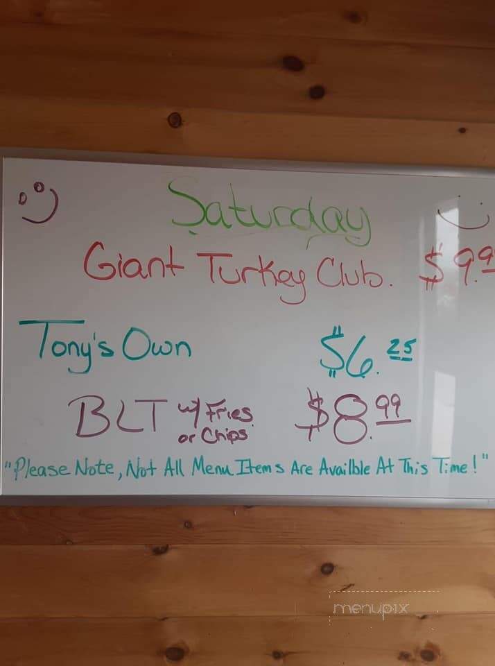 Tony's Original Restaurant - St Charles, MI menu_pic