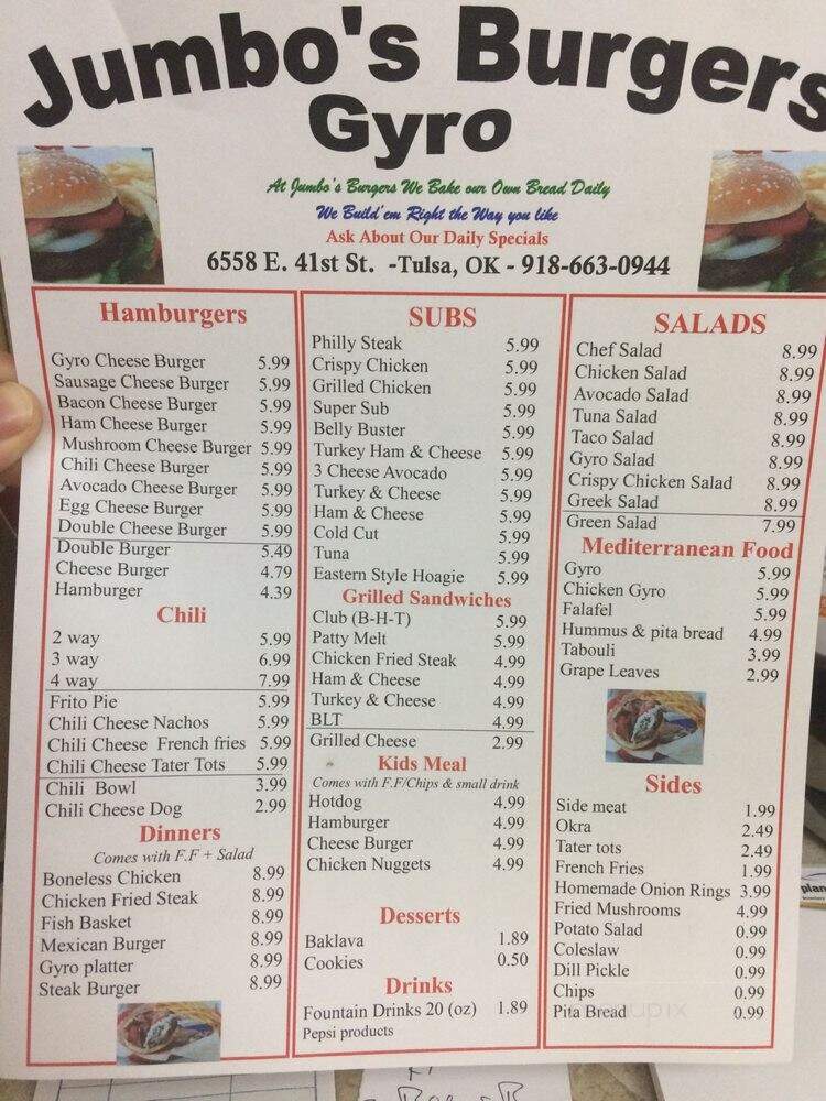 Jumbo Hamburgers - Tulsa, OK