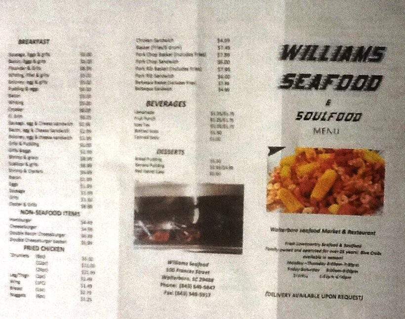 Williams Seafood - Walterboro, SC