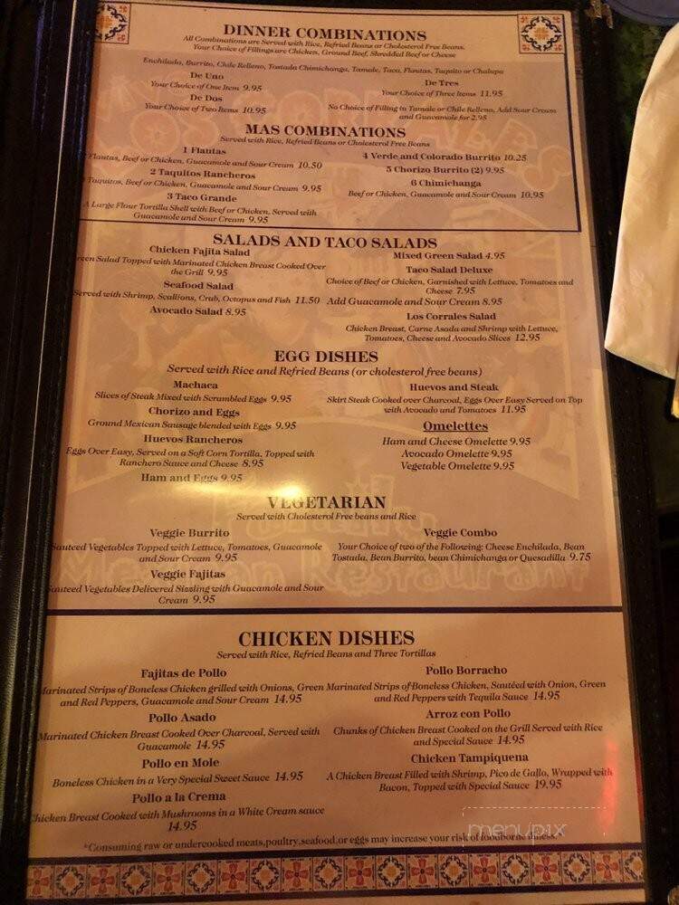 Los Corrales - Show Low, AZ menu_pic