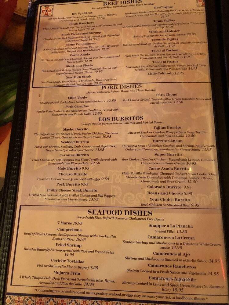 Los Corrales - Show Low, AZ menu_pic