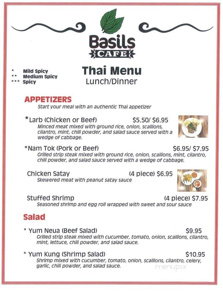Basil's Cafe - Long Beach, MS menu_pic