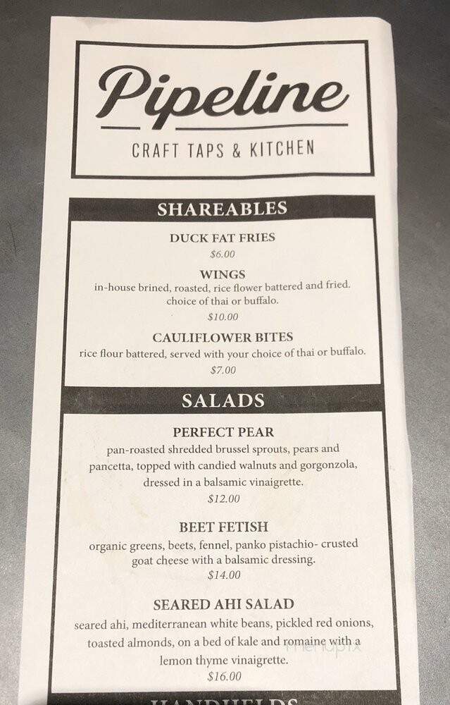 Pipeline Craft Taps & Kitchen - Mount Shasta, CA menu_pic