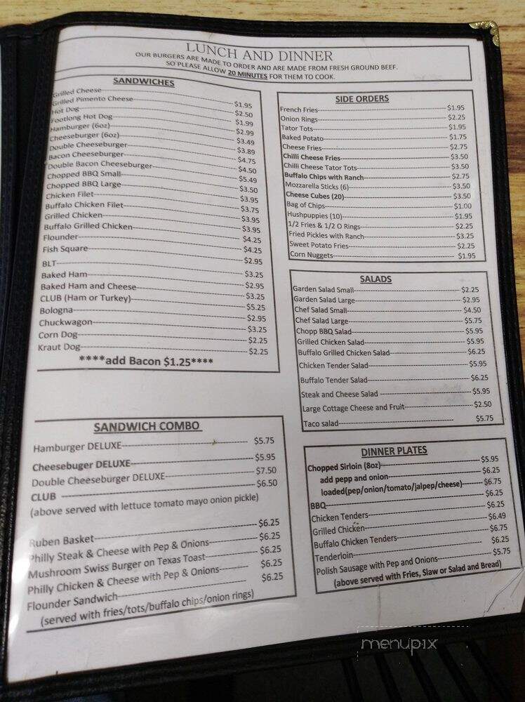 Debbie's Snack Bar Union Grove - Harmony, NC menu_pic