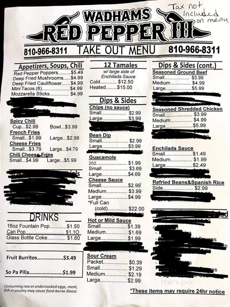 Wadham's Red Pepper - Kimball, MI menu_pic