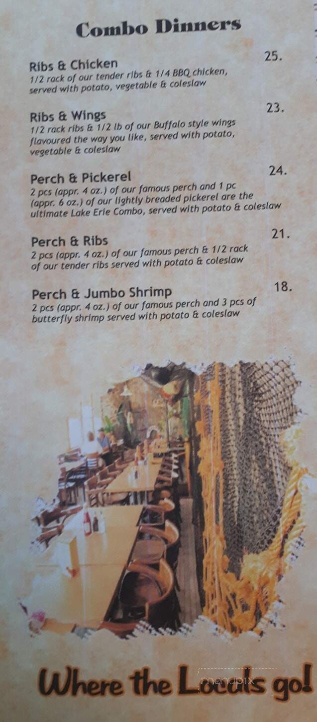 Fisherman's Catch Bar & Restaurant - Norfolk, ON menu_pic