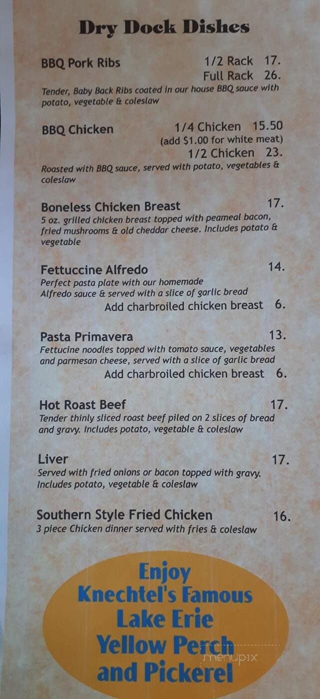 Fisherman's Catch Bar & Restaurant - Norfolk, ON menu_pic
