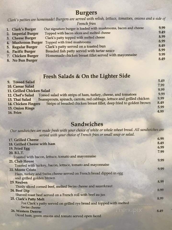 Clark's Restaurant - Sherwood Park, AB menu_pic