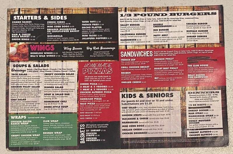 Valley Inn - Eden Valley, MN menu_pic