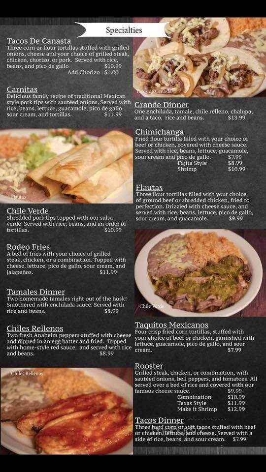 Cozumel - Houston, MO menu_pic
