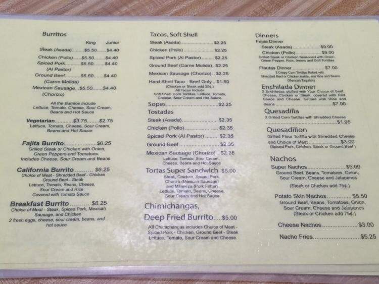 Burrito King - Madison, NE menu_pic