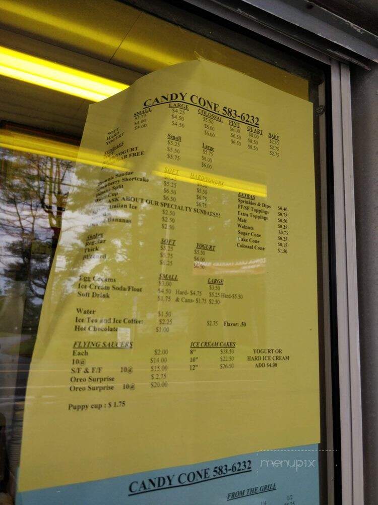 Candy Cone - White Lake, NY menu_pic