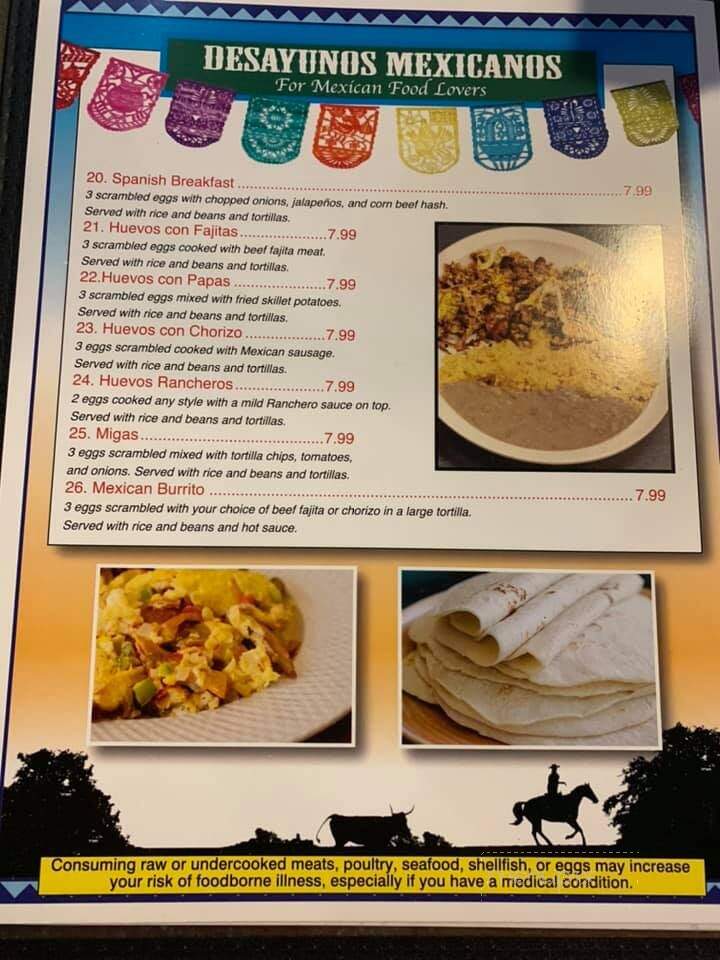 El Presidente - Brownsboro, TX menu_pic