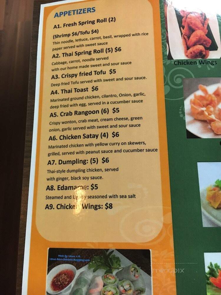 Rassame's Thai Cuisine - Greensburg, PA menu_pic