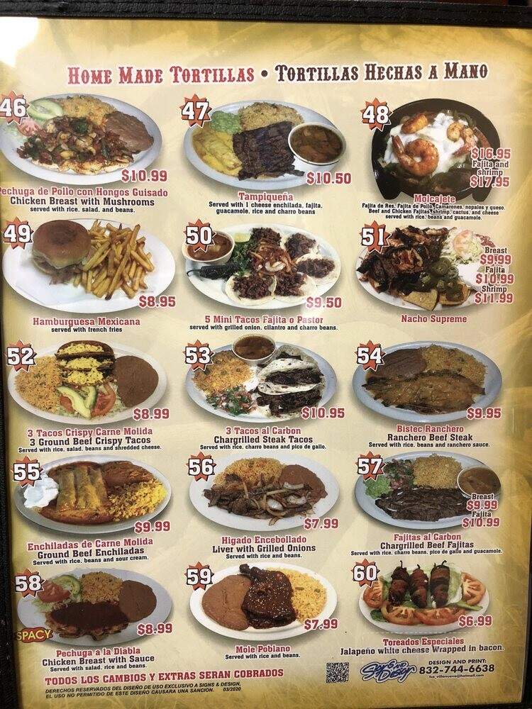 Rancho's Taquieria - Dickinson, TX menu_pic