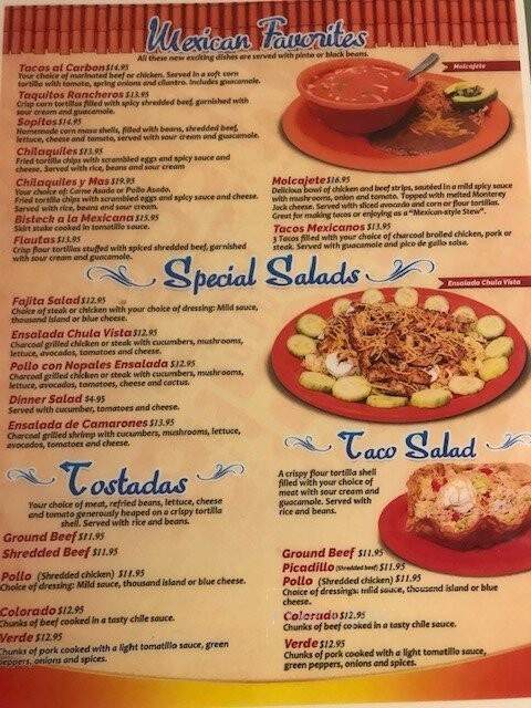 Chula Vista Mexican Restaurant - Salem, OR menu_pic