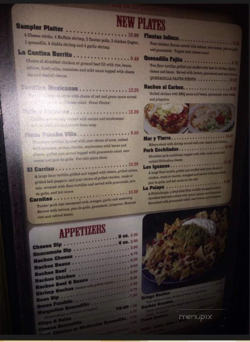 Margaritas Mexican Grill - Scottsboro, AL menu_pic