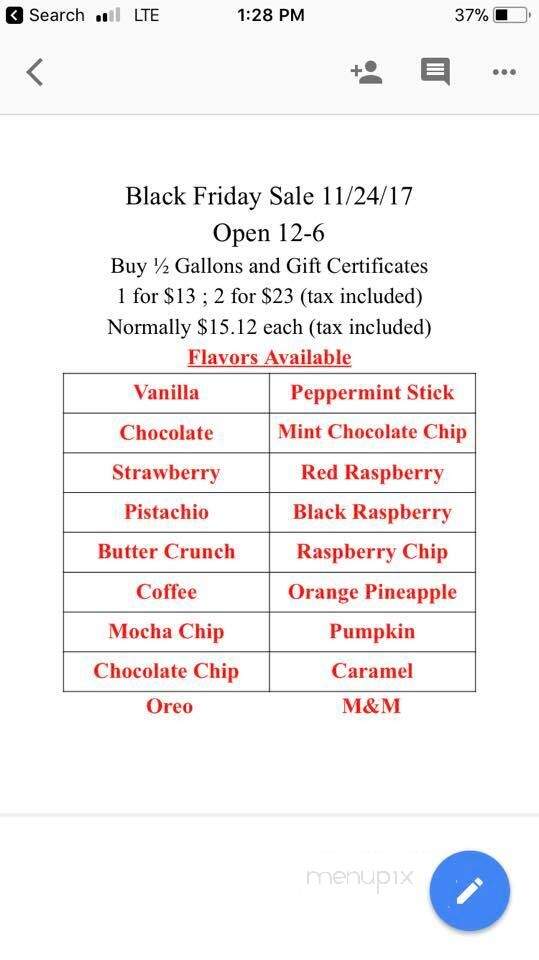 Dorman's Dairy Dream - Thomaston, ME menu_pic