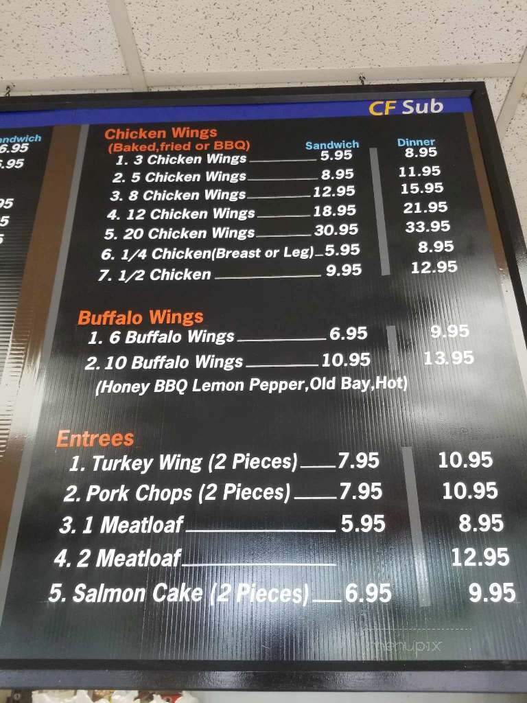 Cf Sub - Fort Washington, MD menu_pic