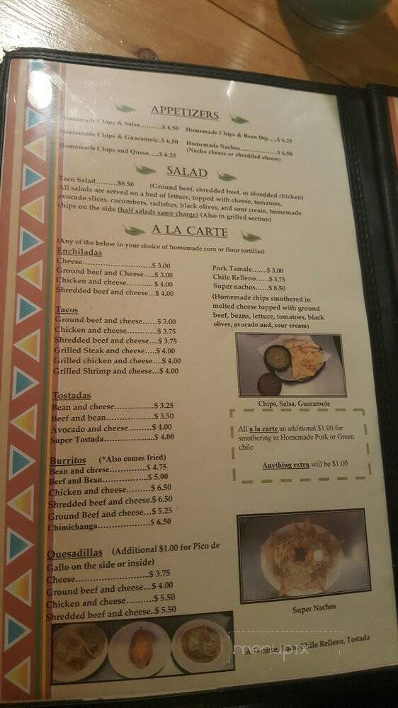 La Familia Prado - Torrington, WY menu_pic