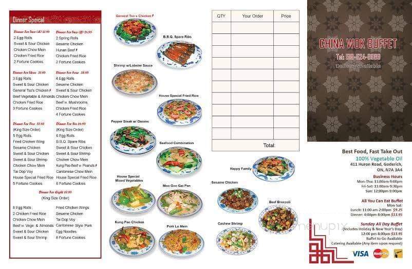 China Wok Buffet - Goderich, ON menu_pic