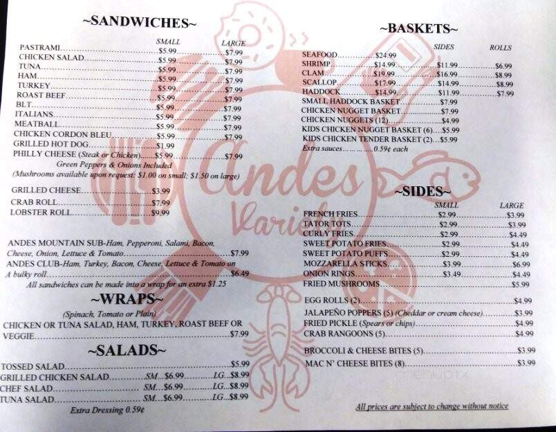 Andes Variety & Take Out - Warren, ME