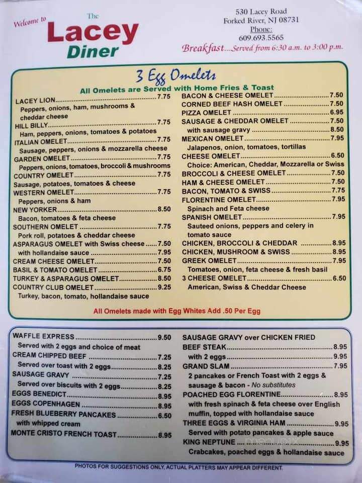 Lacey Diner - Forked River, NJ menu_pic