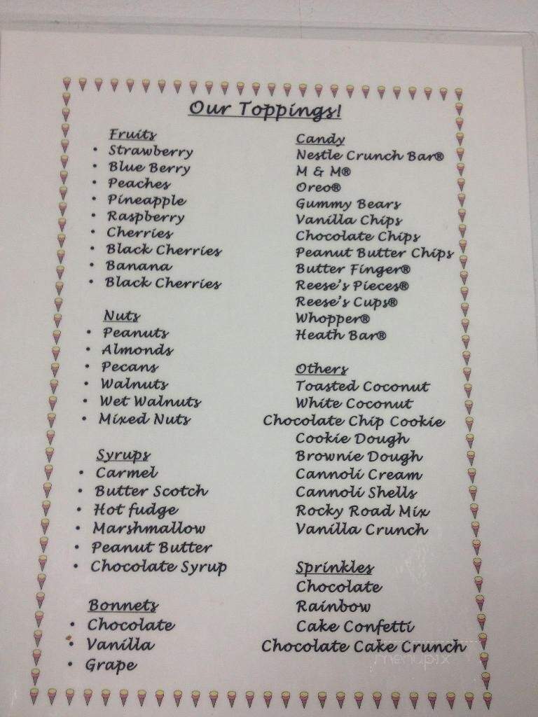 Rich's Ice Cream - Toms River, NJ menu_pic