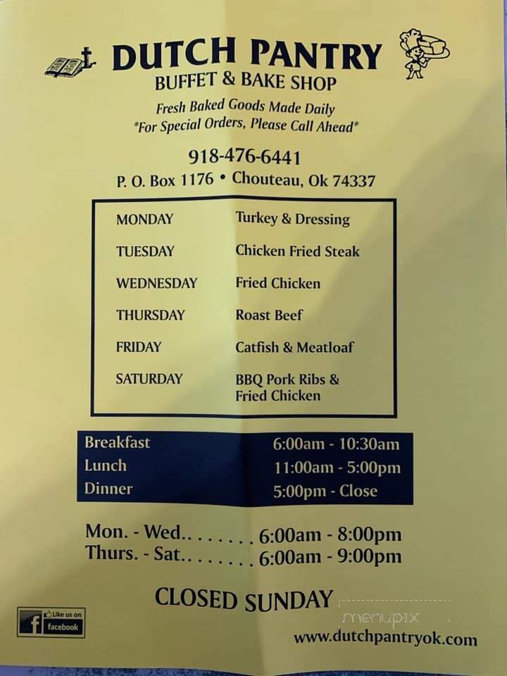 Menu of Amish Cheese House in Chouteau, OK 74337