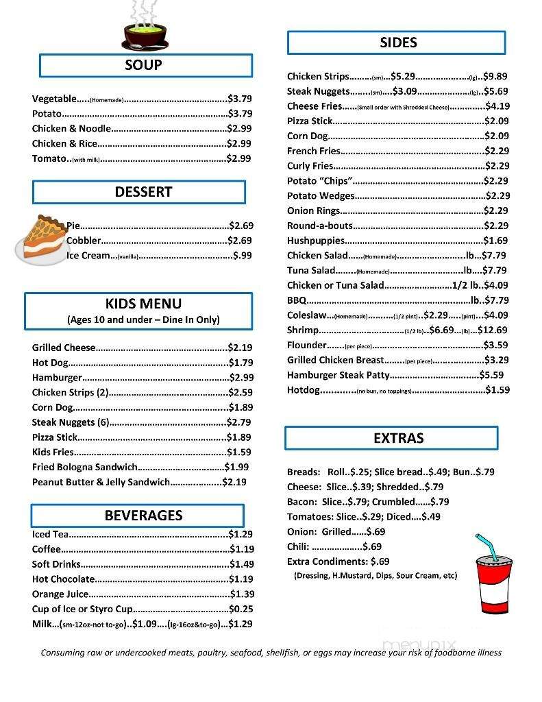 Moore's Drive In - Chesterfield, SC menu_pic