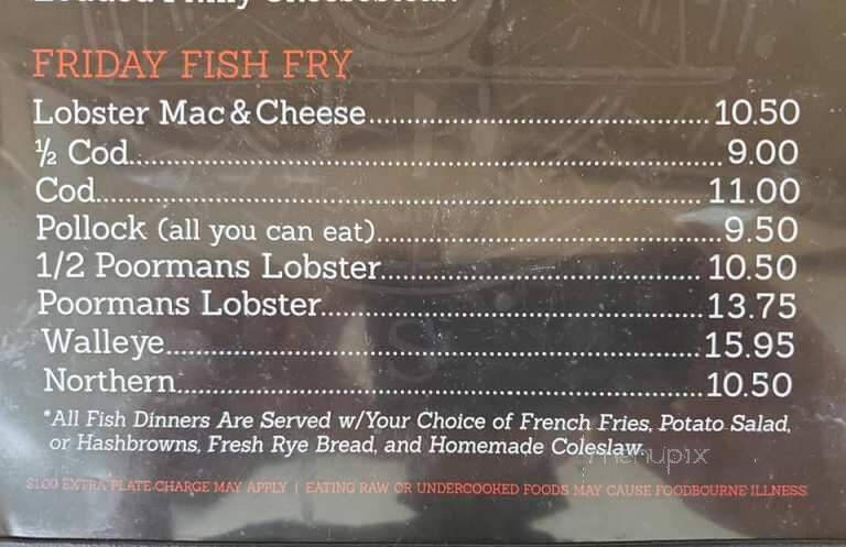 Launching Pad - Shawano, WI menu_pic
