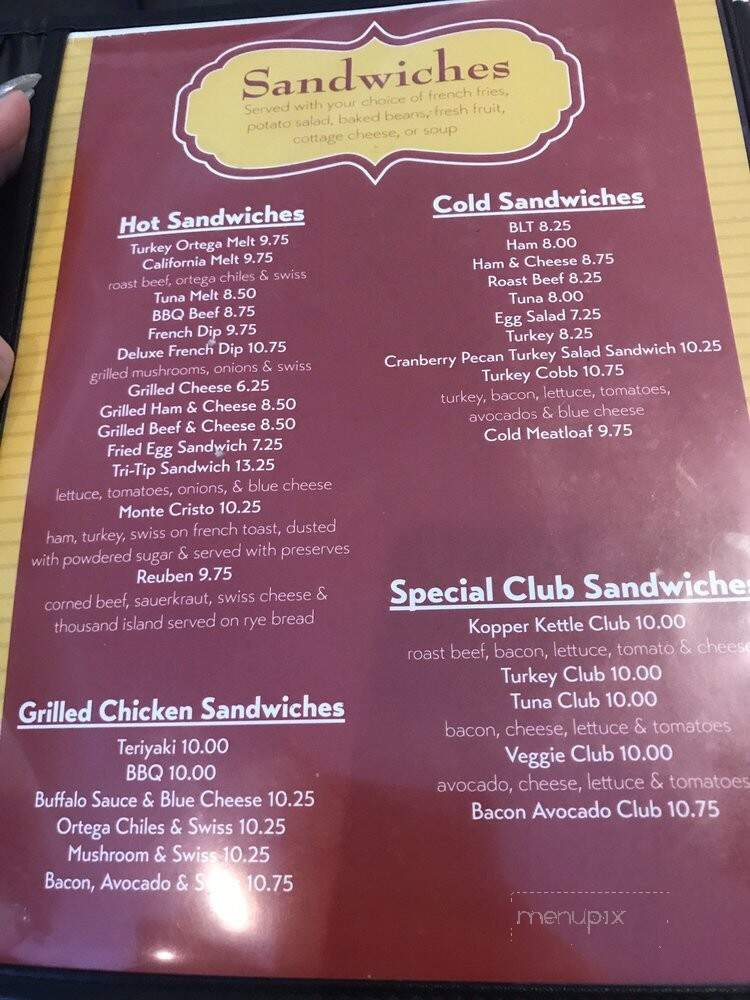 Kopper Kettle Kafe & Katering - Yucaipa, CA menu_pic