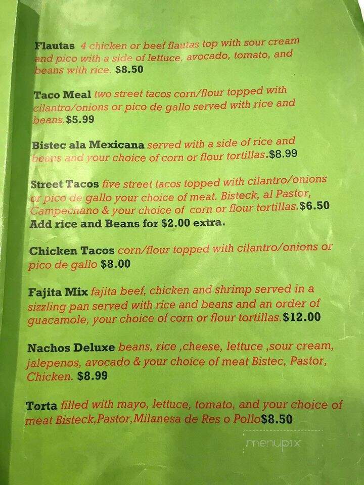 Yoli's Mexican Cuisine - Whitehouse, TX menu_pic