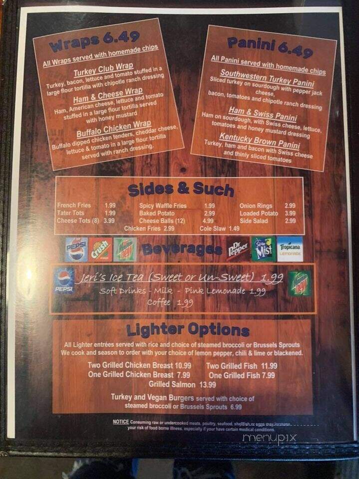 Jeri's Cafe - Clay, KY menu_pic