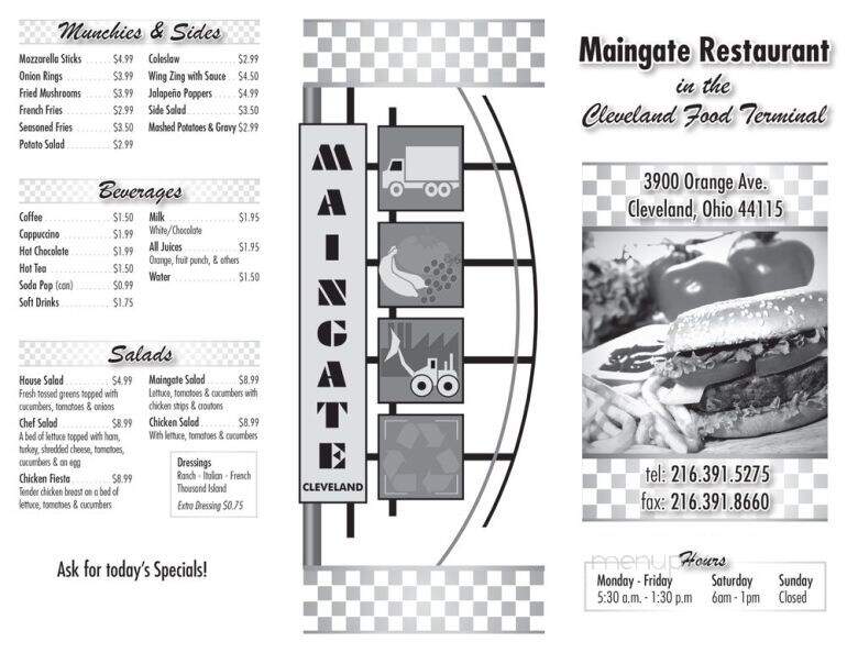 Main Gate Restaurant - Cleveland, OH menu_pic