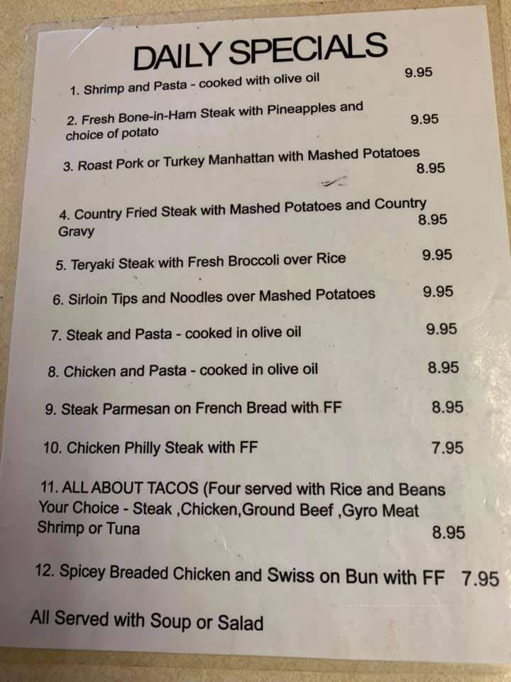 Menu of Crossroads Family Restaurant in Attica IN 47918