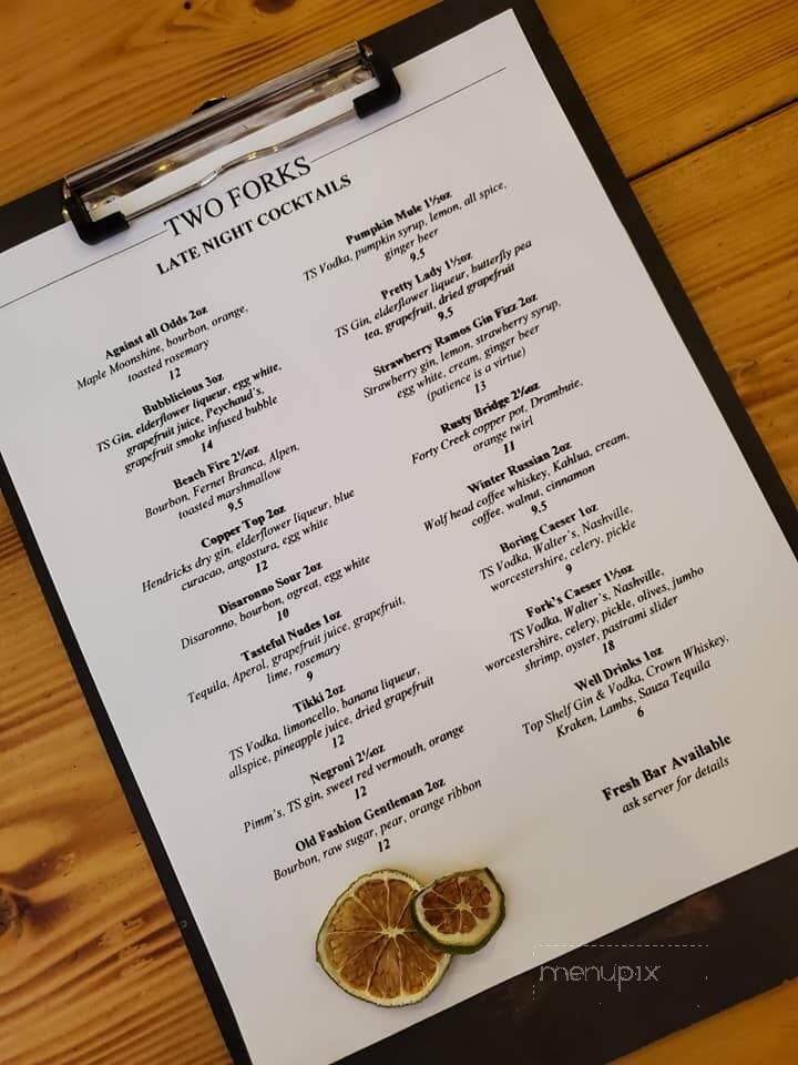 Two Forks - Port Stanley, ON menu_pic