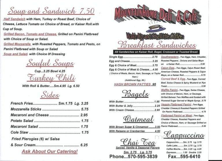 Mountainhome Deli & Gen Store - Mountainhome, PA menu_pic