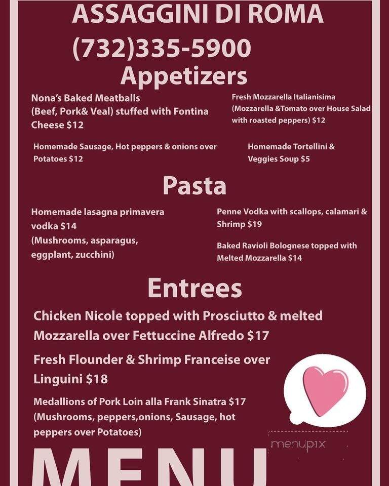 Assaggini Di Roma - Hazlet, NJ menu_pic