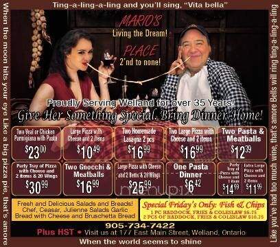 Mario's Place - Welland, ON menu_pic