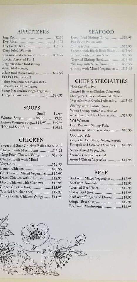 New Fortune Restaurant - Rocanville, SK menu_pic