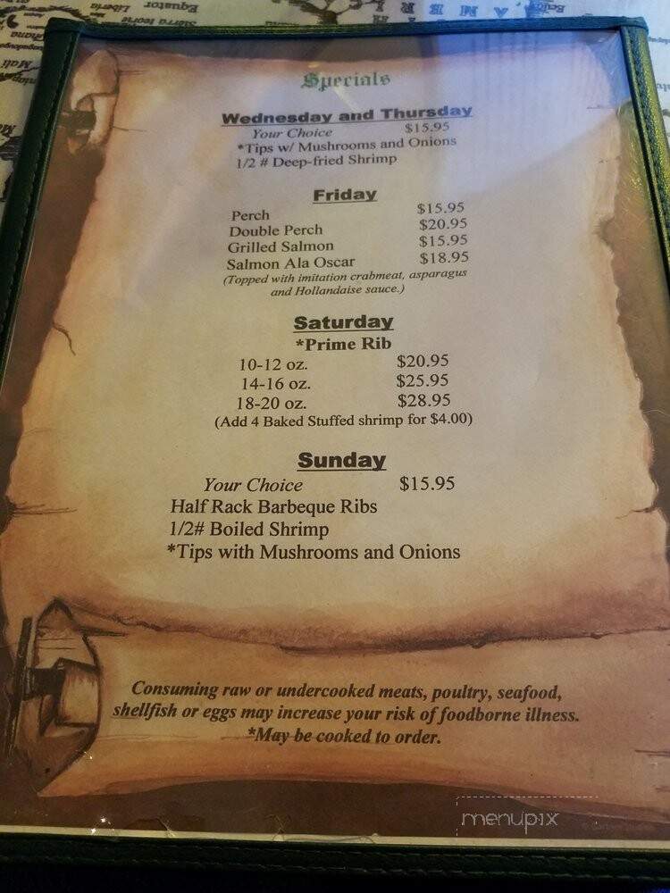 Bavarian Inn Supper Club - Lena, WI menu_pic