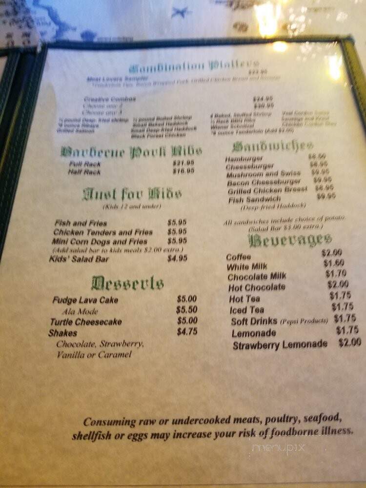 Bavarian Inn Supper Club - Lena, WI menu_pic